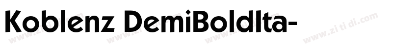 Koblenz DemiBoldIta字体转换